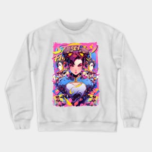 THE EPIC ICON - CHUN LI STREET FIGHTER | Aesthetic Video Game Girl Power Anime Design | PROUD OTAKU Crewneck Sweatshirt